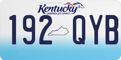 KY license plate 192QYB