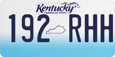 KY license plate 192RHH
