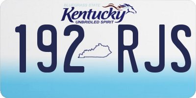 KY license plate 192RJS