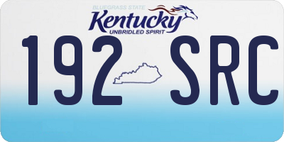KY license plate 192SRC