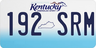 KY license plate 192SRM