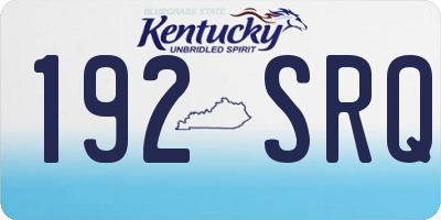 KY license plate 192SRQ