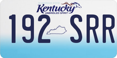 KY license plate 192SRR