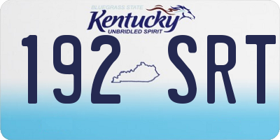 KY license plate 192SRT