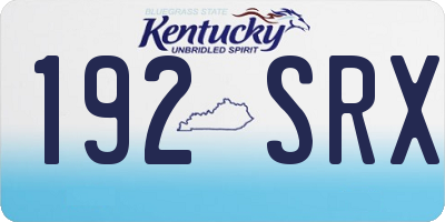 KY license plate 192SRX