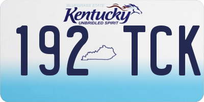 KY license plate 192TCK