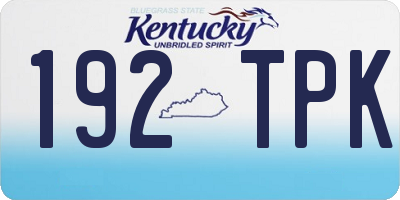KY license plate 192TPK