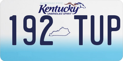 KY license plate 192TUP