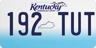 KY license plate 192TUT
