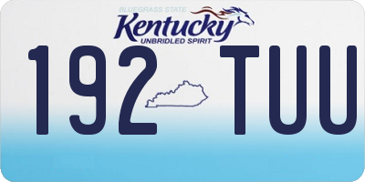 KY license plate 192TUU
