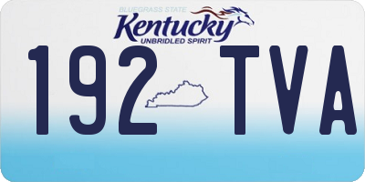 KY license plate 192TVA