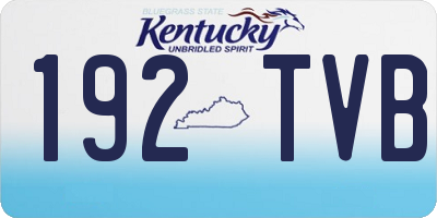 KY license plate 192TVB