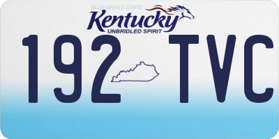 KY license plate 192TVC