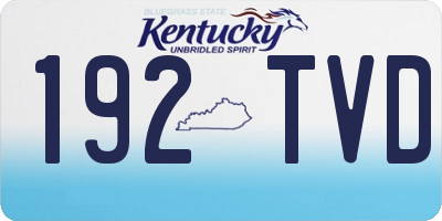 KY license plate 192TVD