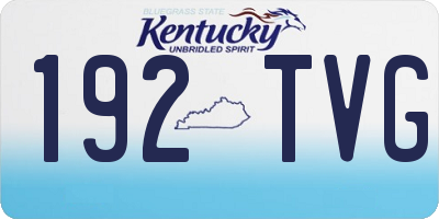 KY license plate 192TVG