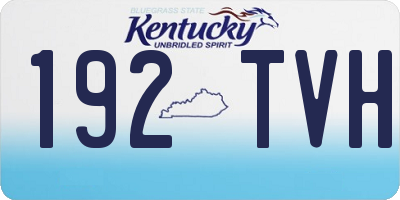 KY license plate 192TVH