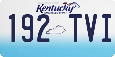 KY license plate 192TVI