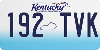 KY license plate 192TVK