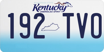 KY license plate 192TVO