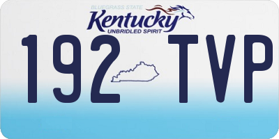 KY license plate 192TVP
