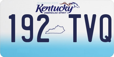 KY license plate 192TVQ