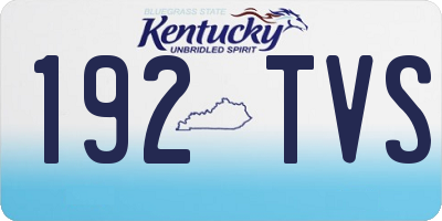 KY license plate 192TVS