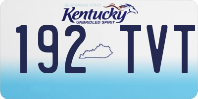 KY license plate 192TVT