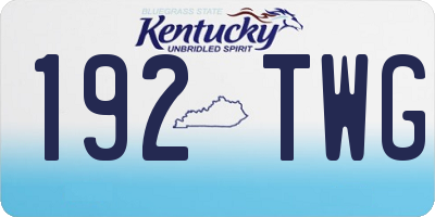 KY license plate 192TWG