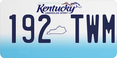 KY license plate 192TWM