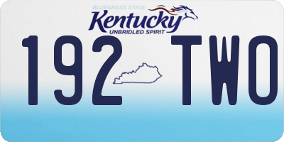 KY license plate 192TWO