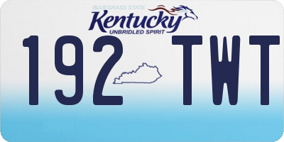 KY license plate 192TWT
