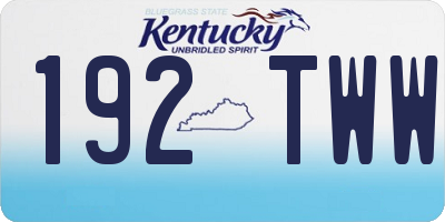 KY license plate 192TWW