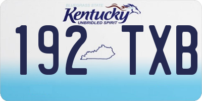 KY license plate 192TXB