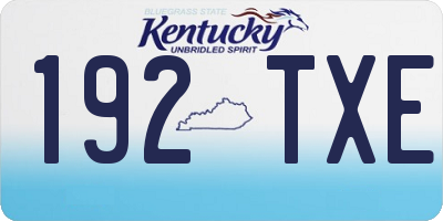 KY license plate 192TXE