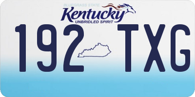 KY license plate 192TXG