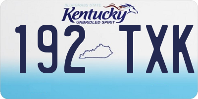 KY license plate 192TXK