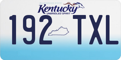 KY license plate 192TXL