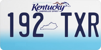 KY license plate 192TXR