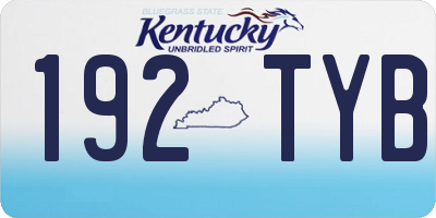 KY license plate 192TYB