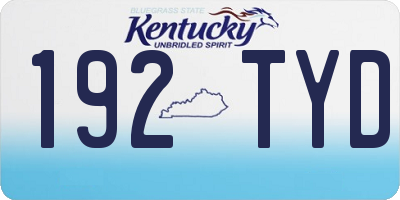 KY license plate 192TYD