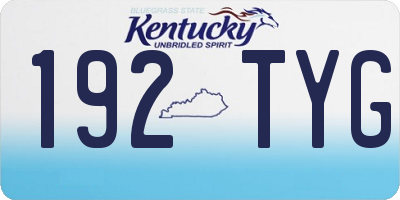 KY license plate 192TYG