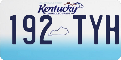 KY license plate 192TYH