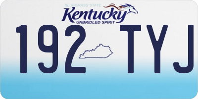 KY license plate 192TYJ