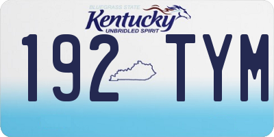 KY license plate 192TYM