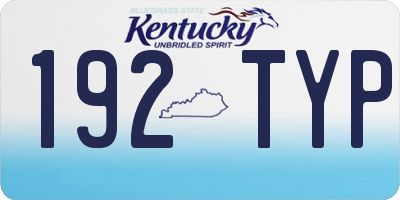 KY license plate 192TYP