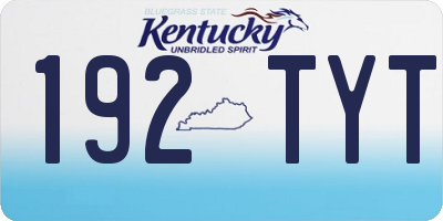 KY license plate 192TYT