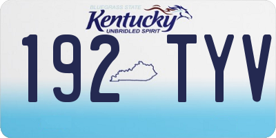 KY license plate 192TYV
