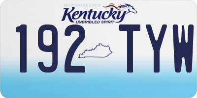KY license plate 192TYW