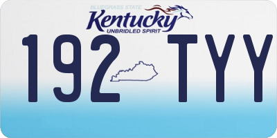 KY license plate 192TYY