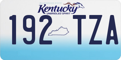 KY license plate 192TZA